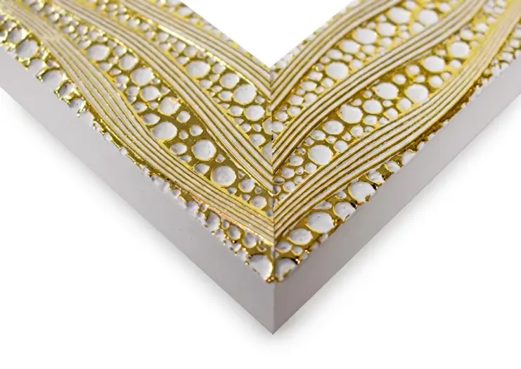Cornice su Misura Bubbly Bianca Oro