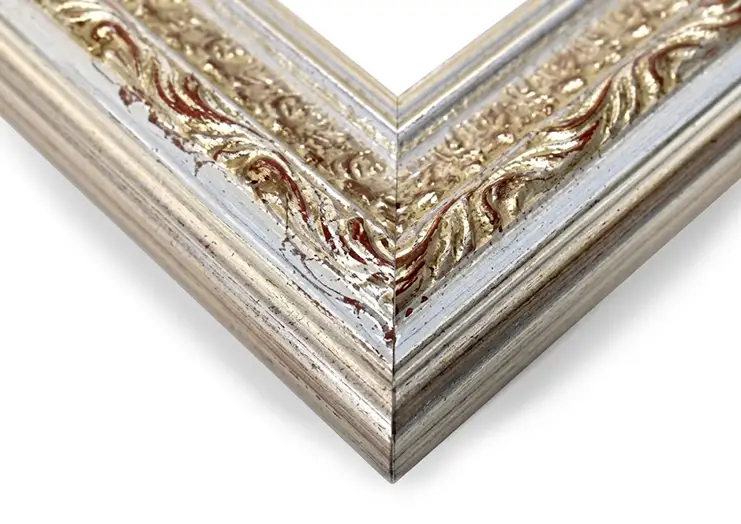 Cornice su Misura Rococò Foglia Argento