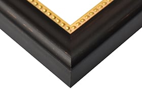 Cornice su Misura Sabauda Nero - Oro