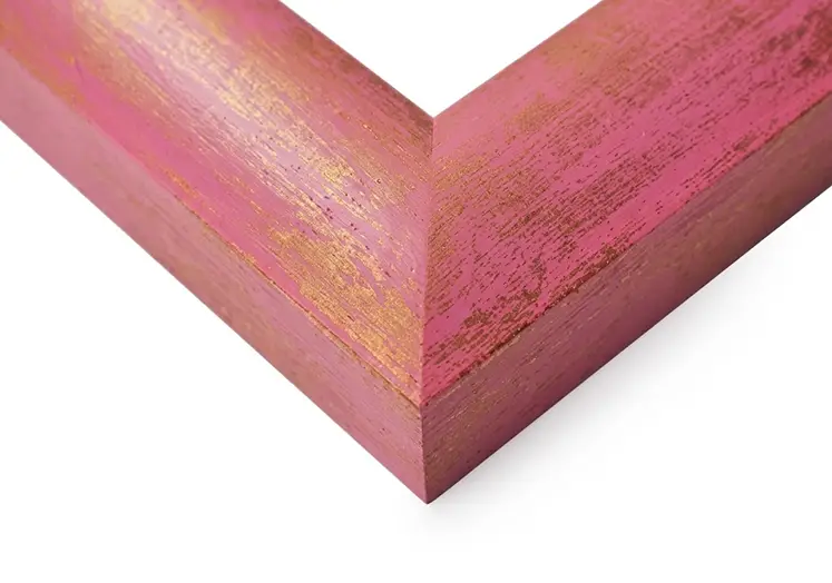 Cornice su Misura Shabby Rosa - Oro
