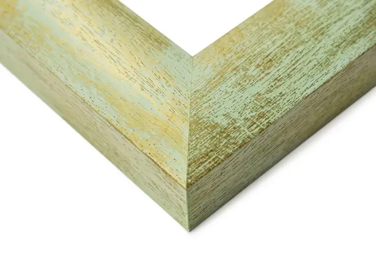 Cornice su Misura Shabby Verde - Oro