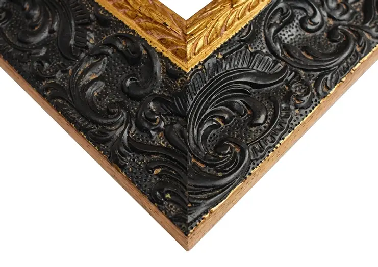 Cornice su Misura Veneziana Large Nera Oro